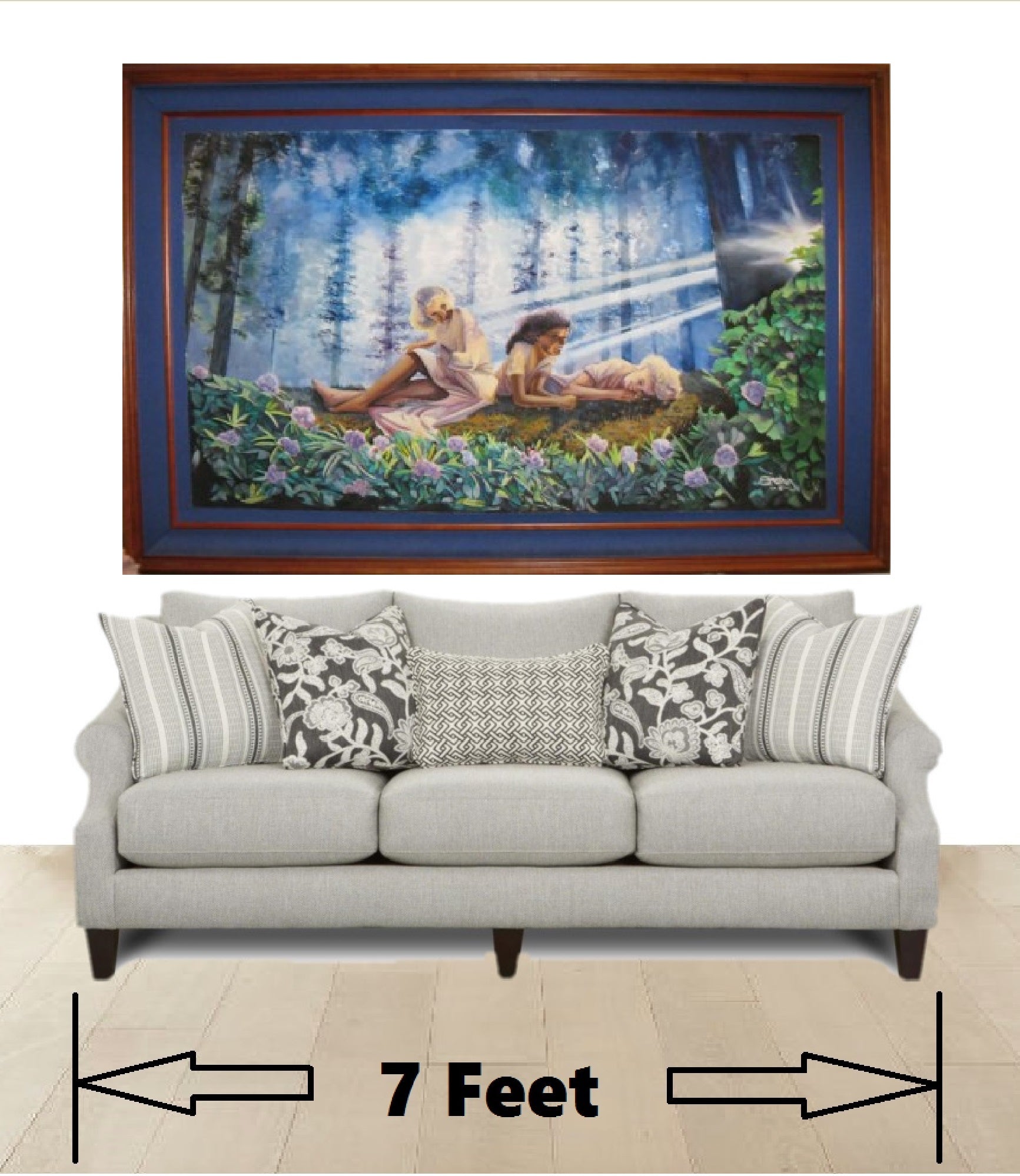 A Summer's Day - Original Watercolor Mural Painting