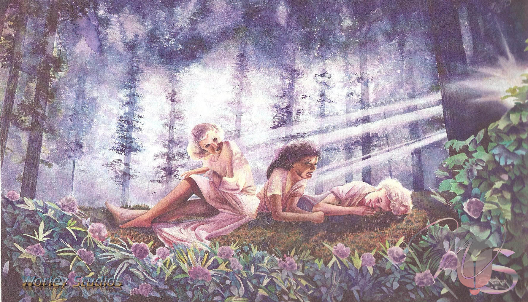 A Summer's Day - Original Watercolor Mural Painting