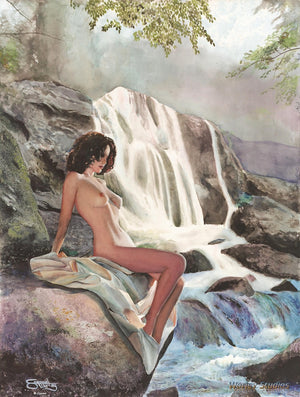 By the Falls - Original Watercolor