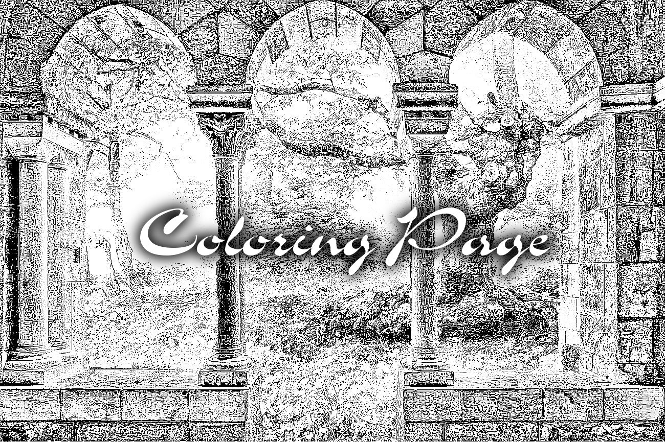 Medieval Gardens Coloring Page