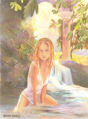 Heidi Klum - "The Enchantress" Original Watercolor