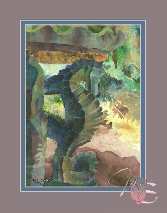 The Seahorse Fountain - Poster Print